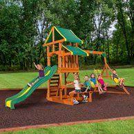 Sportspower Outdoor Super 8 Fun Metal Swing Set With 6ft Heavy Duty Slide Saucer Swing And Rocking Horse Walmart Com Wooden Swing Set Cedar Swing Sets Backyard Playset