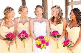 Yellow Pink Beach Wedding From Macon Photography Beach Wedding Pink Pink Yellow Weddings Wedding