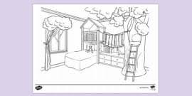 To download your rainbow fish templates, you simply click on the link. Free Bedroom Colouring Page Colouring Sheet