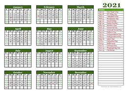 For microsoft excel from version 2007 (.xlsx file) Printable 2021 Yearly Calendar Template Calendarlabs