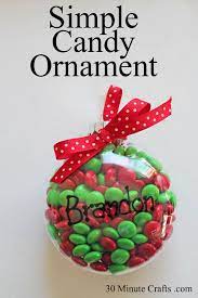 If the tree design seems too intricate, go for simple geometric shapes: Simple Candy Ornament 30 Minute Crafts