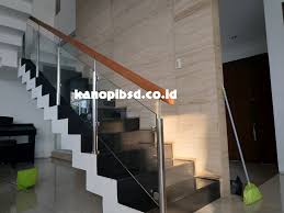 Railing tangga stainless steel harga are used for all types of interiors as well as in outdoor locations such as gardens. Railing Tangga Kaca Stainless Handrail Kayu Kanopi Bsd