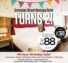 Guests of armenian street heritage hotel enjoy a rooftop terrace, free wifi in public areas, and a business center. Armenian Street Heritage Hotel Birthday Sale Tunehotel Promotion