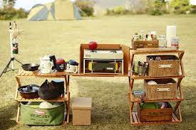 キャンプの難問 キッチン のレイアウトお手本特集 camp hack キャンプハック キャンプ キャンプのアイデア キッチンのレイアウト