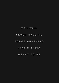 You Will Never Have To Force Anything Thats Truly Meant To Be Words Quotes Wise Words Quotable Quotes