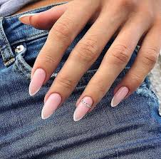 We're talking neon pink flames, glitter ombre, subtle marble and even sheer, jelly nails. Pink Nails With Diamonds On One Finger Nail And Manicure Trends