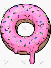 Nuts For Donuts Sticker By Dedfox Donut Art Pretty Wallpaper Iphone Donut Drawing
