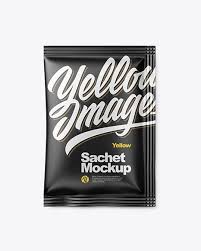 Textured Sachet Mockup In Sachet Mockups On Yellow Images Object Mockups Mockup Free Psd Mockup Psd Psd Mockup Template