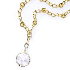 White Topaz Removable Enhancer Pendant 14 Karat Gold Gemstone Jewelry Stores Long Island Fortunoff Jewelry Fortunoff Fine Jewelry