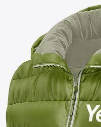 Download Matte Women S Down Vest W Hood Mockup Front Half Side View In Apparel Mockups On Yellow Images Object Mockups