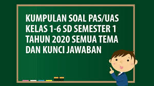 Kumpulan Soal Uas Pas Sd Kelas 1 2 3 4 5 6 Semester 1 K13 Tahun 2020 Andronezia