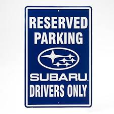 Genuine Subaru Reserved Parking Sign Legacy Wrx Sti Outback Forester Rally Blue Reserved Parking Signs Subaru Parking Signs