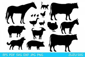 Download Farm Animal Svg Files For Cricut Silhouette Farm Animal Animal Illustration Animal Silhouette Farm Animals
