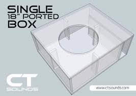 Single 18 Inch Ported Subwoofer Box Design Subwoofer Box Design Box Design Sub Box Design