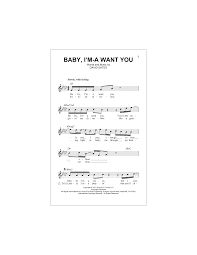 Baby I M A Want You Lead Sheet Fake Book Print Sheet Music Now
