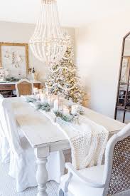 Winter White Christmas Dining Room Christmas Dining Room White Dining Room Winter Home Decor