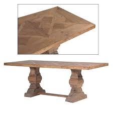 Barts collection features an exciting new line impressive reclaimed teak wood dining table with added shell inlay on the top section and the edge. Reclaimed Wood Parquet Top Dining Table Furniture La Maison Chic Luxury Interiors