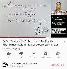 Calorimetry Notes Chemistry Lecture Chemistry Notes Lectures Notes