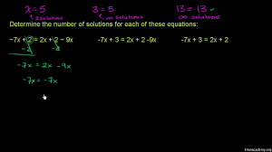 A quadratic equation has no solution when the discriminant is negative. Number Of Solutions To Equations Algebra Video Khan Academy