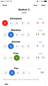 Disc Golf Scorecard Free Disc Golf App For Iphone Android And Windows Phones Golf Scorecard Disc Golf Business Template