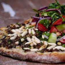 Lahmacun Turkish Pizza With Spicy Minced Beef And Salad Topping Ottolenghi Recipes Turkish Pizza Yotam Ottolenghi Recipes
