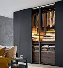 Kleiderschrank (holz mit schiebetüren) für selbstabholer. Kleiderschrank Mit Schiebeturen Schwarz Holz Ordnungssystem Schubladen Kleiderschrank Schiebeturen Schlafzimmer Design Schlafzimmer Schrank
