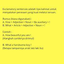 Kalau kalian ingin melihat pembagian kalimat yang lainnya, anda bisa baca di artikel berkategori sentence yang sebelumnya telah saya bahas. Tf Course Tulis Kalimat Exclamatory Sentences Mu Di Facebook