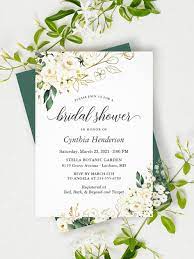 Greenery White Rose Floral Gold Bridal Shower Invitation Zazzle Com In 2021 Gold Bridal Shower Invitations Bridal Shower Invitations Bridal Shower