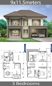 Manual tips from other users watch tutorial videos shortcuts display overview tips. House Design Ideas 9x11 5m With 3 Bedrooms House Plan Map
