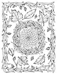 Herfst Bladeren En Bloem Digitale Kleurplaat Pagina Etsy