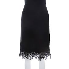 The volume is swingy without being too voluminous. Escada Black Knit Lace Applique Detail Ralace Pencil Skirt L Escada Tlc