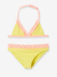 Maillots de bain 1 pièce filles. Maillot De Bain 2 Pieces Fille A Froufrous Jaune Pale Vertbaudet Maillot De Bain Maillot De Bain Fille Maillot