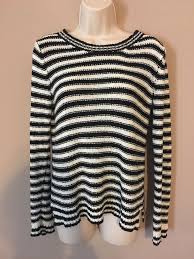 Black And White Striped Sweater Women S Crewneck Striped Sweater Size M Women S Pre Owned In Great Shape No Stains Or Defects Ebay Stripe Sweater Sweaters For Women Chill Style