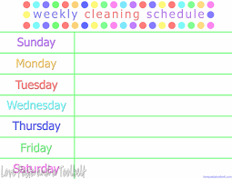 Weekly Cleaning Schedule Printable Task List Templates