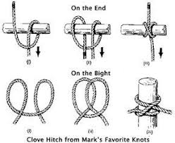 Le Noeud De Cabestan Sert A Fixer Une Corde A Un Poteau Un Arbre Voir Meme Un Mat De Camp Noeud Facile A Faire Et A Defai Clove Hitch Knot Knots