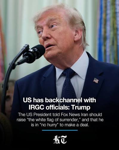 The US has a backchannel with the Iranian Revolutionary Guard Corps (IRGC) officials, US President Donald Trump told Fox News on Monday. Trump's statements came as the 60-day period in the memorandum