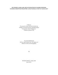 How to write an article. Pdf Successful Aging And Life Satisfaction Of Older Filipinos Evidence From The Philippine Longitudinal Study On Aging 2007