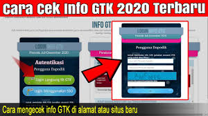 Informasi gtk biasanya disebut info gtk. Cara Cek Info Gtk 2020 Terbaru Youtube