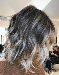 Shades Of Silver And White Color For Medium Hairstyles 2019 Conveyclub Haircuts For Wavy Hair Hair Styles Fall Hair Color For Brunettes
