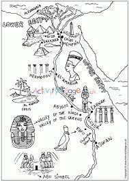 Ancient egypt coloring pages for preschool and kindergarten Ancient Egypt Map Colouring Page