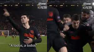 Alvaro morata goal celebration from stand liverpool vs atletico madrid champions league. Morata Apologised To The Fans After His Goal