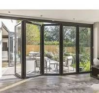 Aluminum Frame Accordion Door Tempered Glass Folding Door Factory