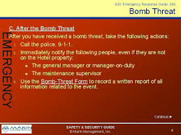 Check spelling or type a new query. 600 Emergency Response Guide 604 Bomb Threat Emergency