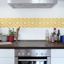 Fliesenaufkleber Blumendesign Melon Yellow 25x20 Cm Fliesensticker Set Gelb Fliesenaufkleber Blumendesign Fliesen