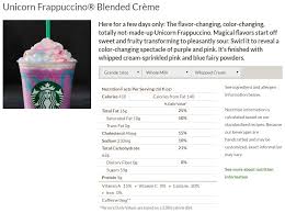 unicorn frappuccino does a moment on