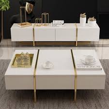 Rectangular Coffee Table White Black Coffee Table With Drawers Table With Storage Gold Metal In 2020 Black Coffee Tables Glam Coffee Table Coffee Table With Drawers