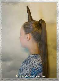Unicorn Hairstyle For Halloween Or Crazy Hair Day Crazy Hair Day Girls Halloween Hair Wacky Hair