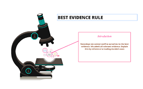Before the onset of liberal rules of discovery, and modern technique of electronic copying, the best evidence rule was designed to guard against incomplete or fraudulent proof and the introduction of altered copies and the withholding of the originals. Best Evidence Rule By Iman Zafar On Prezi Next