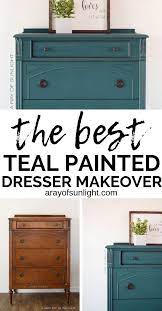 The Teal Painted Dresser Makeover Diy Furniture Renovation Teal Painted Dressers Furniture Makeover Inspiration