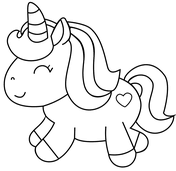 Dibujos De Unicornios Para Colorear Faciles